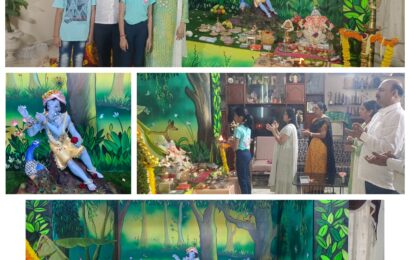 माजी नगरसेविका हर्षदा ह्रद्यनाथ भोईर यांच्या घरी पर्यावरणपुरक मूर्तिसह देखावा