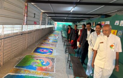 सम्राट अशोक विद्यालयात विज्ञान रांगोळी प्रदर्शन